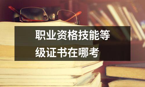 职业资格技能等级证书在哪考