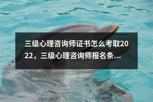 三级心理咨询师证书怎么考取2022，三级心理咨询师报名条件2021