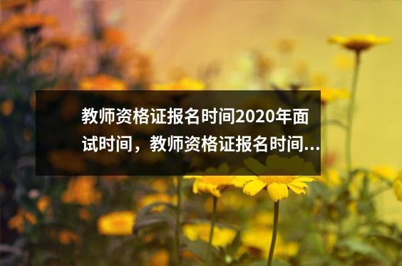 教师资格证报名时间2020年面试时间，教师资格证报名时间2021年下半年面试报名时间