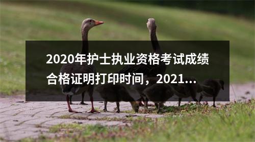 2020年护士执业资格考试成绩合格证明打印时间,2021年护士资格考试成绩合格证明打印时间