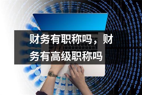 财务有职称吗，财务有高级职称吗
