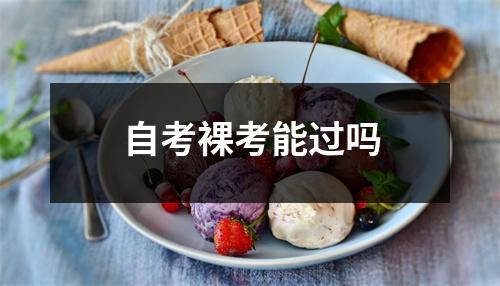 自考裸考能过吗