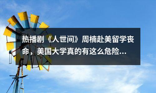 热播剧《人世间》周楠赴美留学丧命,美国大学真的有这么危险吗?
