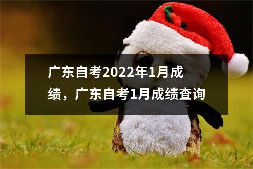 广东自考2022年1月成绩,广东自考1月成绩查询