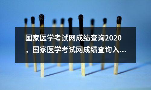 国家医学考试网成绩查询2020，国家医学考试网成绩查询入口