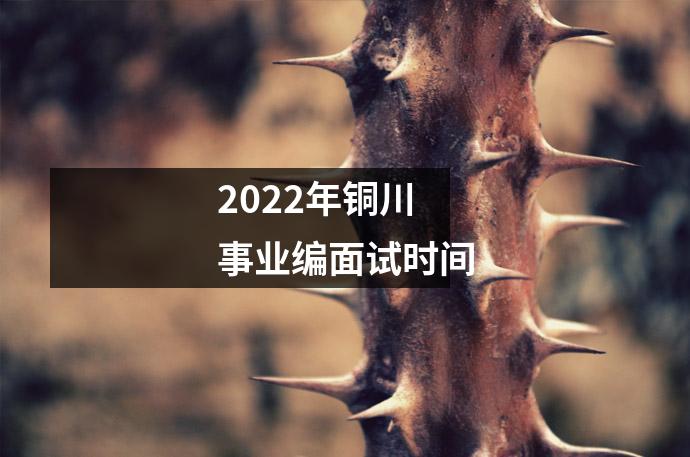 2022年铜川事业编面试时间