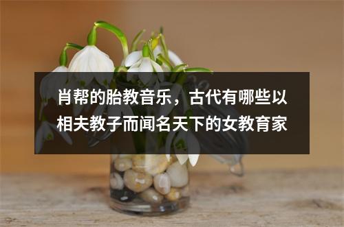 肖帮的胎教音乐,古代有哪些以相夫教子而闻名天下的女教育家