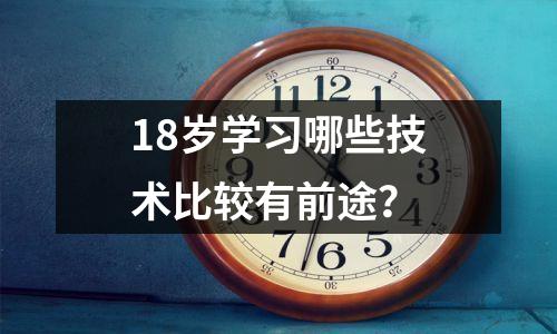18岁学习哪些技术比较有前途?