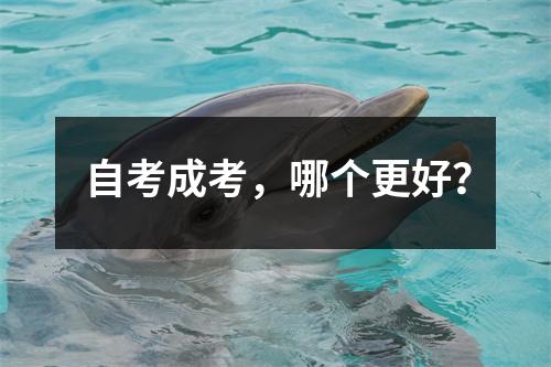 自考成考，哪个更好？