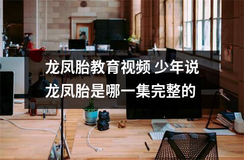 龙凤胎教育视频 少年说龙凤胎是哪一集完整的