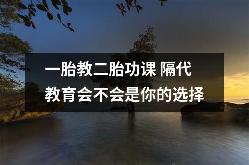 一胎教二胎功课 隔代教育会不会是你的选择