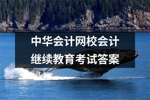 中华会计网校会计继续教育考试答案