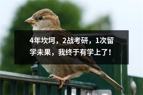 4年坎坷,2战考研,1次留学未果,我终于有学上了!