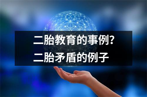 二胎教育的事例?二胎矛盾的例子