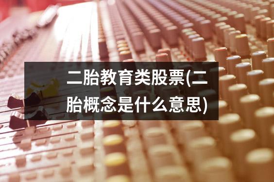 二胎教育类股票(二胎概念是什么意思)