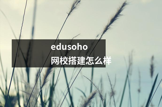 edusoho网校搭建怎么样
