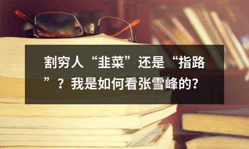 割穷人“韭菜”还是“指路”？我是如何看张雪峰的？