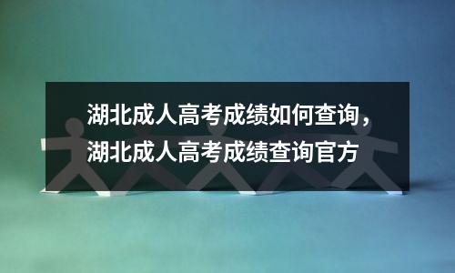 湖北成人高考成绩如何查询,湖北成人高考成绩查询官方