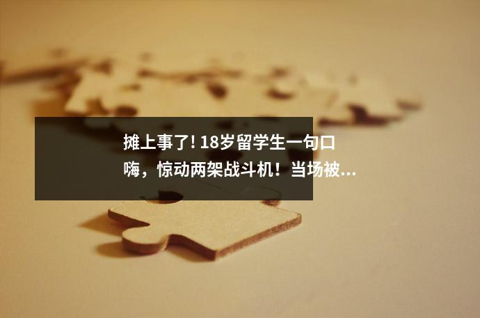 摊上事了! 18岁留学生一句口嗨,惊动两架战斗机!当场被捕+天价罚款, 留子千万小心这些!