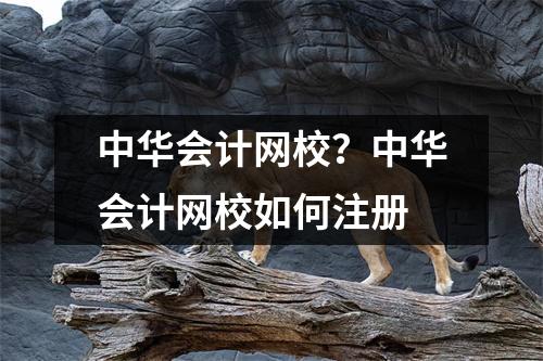 中华会计网校?中华会计网校如何注册