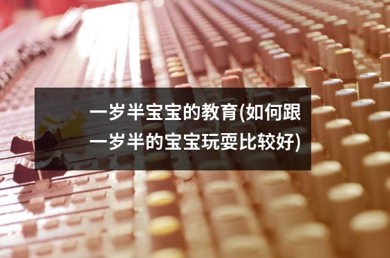 一岁半宝宝的教育(如何跟一岁半的宝宝玩耍比较好)
