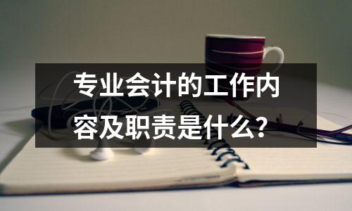 专业会计的工作内容及职责是什么?