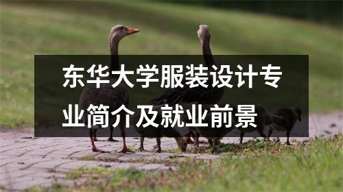 东华大学服装设计专业简介及就业前景