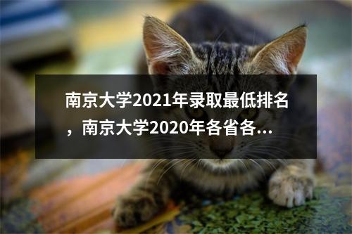 南京大学2021年录取最低排名，南京大学2020年各省各专业录取分数线