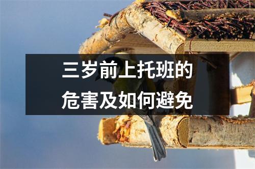 三岁前上托班的危害及如何避免