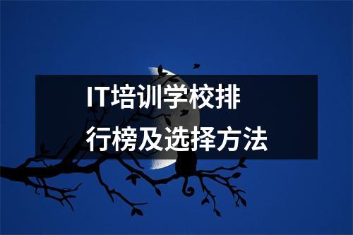 IT培训学校排行榜及选择方法