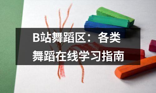 B站舞蹈区:各类舞蹈在线学习指南