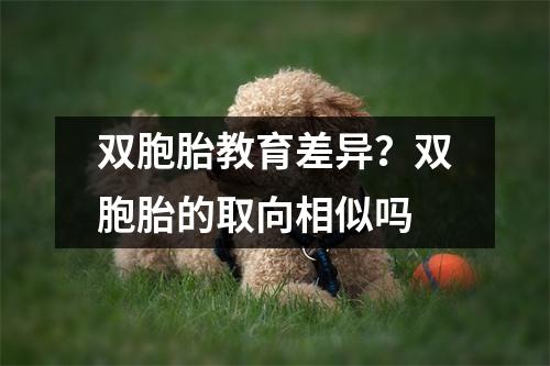 双胞胎教育差异?双胞胎的取向相似吗
