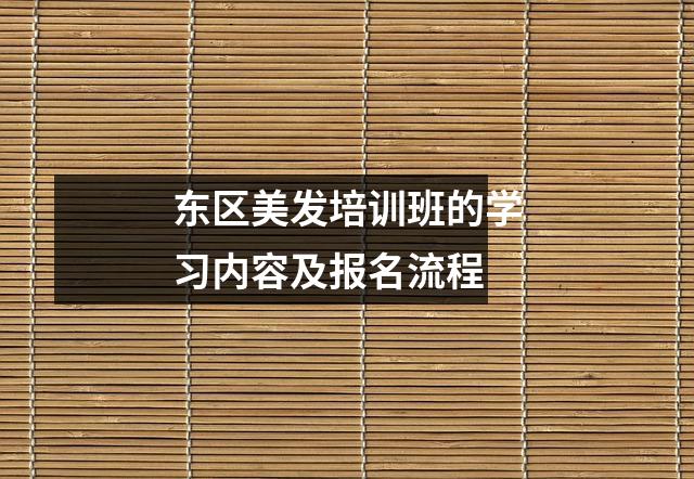 东区美发培训班的学习内容及报名流程