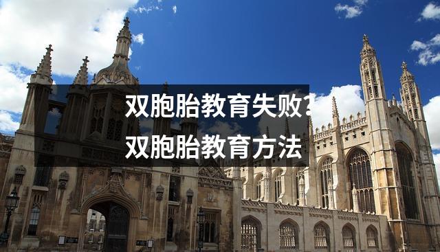 双胞胎教育失败?双胞胎教育方法