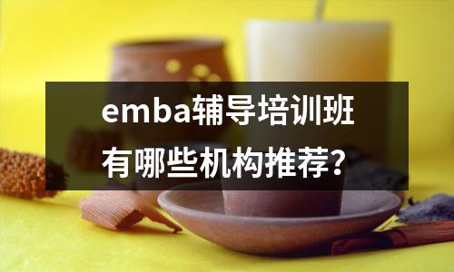 emba辅导培训班有哪些机构推荐?