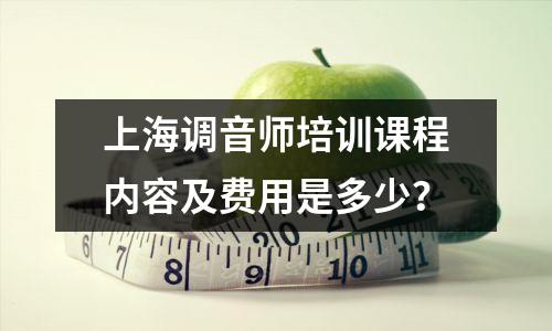 上海调音师培训课程内容及费用是多少?