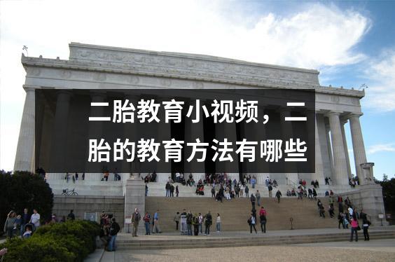 二胎教育小视频,二胎的教育方法有哪些
