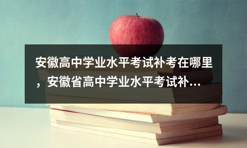 安徽高中学业水平考试补考在哪里,安徽省高中学业水平考试补考成绩查询