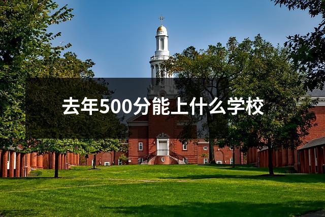 去年500分能上什么学校