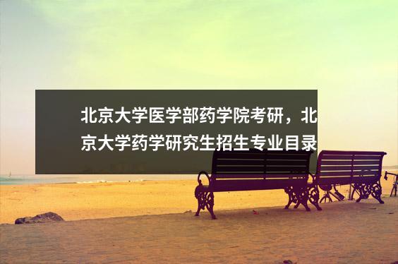 北京大学医学部药学院考研,北京大学药学研究生招生专业目录