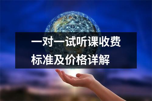 一对一试听课收费标准及价格详解
