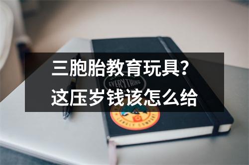 三胞胎教育玩具?这压岁钱该怎么给