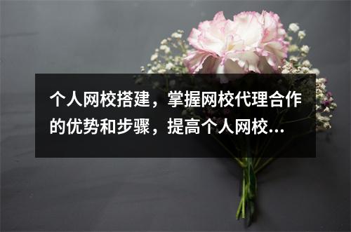个人网校搭建,掌握网校代理合作的优势和步骤,提高个人网校的收益