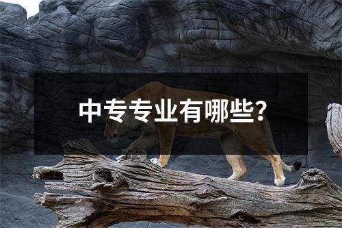 中专专业有哪些?