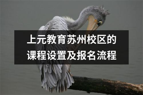 上元教育苏州校区的课程设置及报名流程