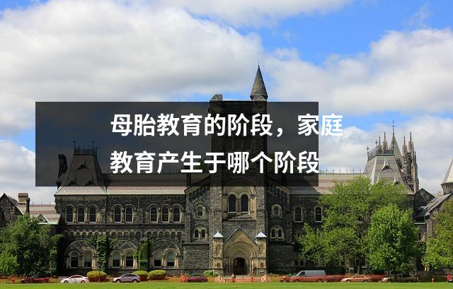 母胎教育的阶段,家庭教育产生于哪个阶段
