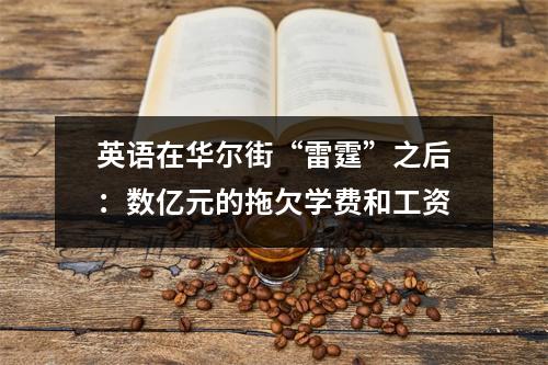 英语在华尔街“雷霆”之后:数亿元的拖欠学费和工资