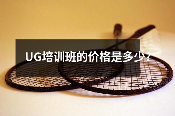 UG培训班的价格是多少?