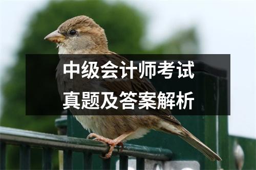 中级会计师考试真题及答案解析