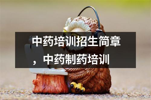 中药培训招生简章,中药制药培训